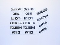 Набор магнитных карточек "Компоненты арифметических действий" - fgospostavki.ru - Уфа