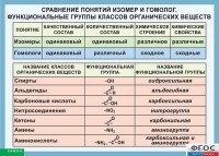 Таблица. Сравнение понятий изомер и гомолог. Функциональные группы классов органических веществ. - fgospostavki.ru - Уфа