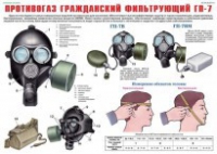 Комплект плакатов "Средства защиты органов дыхания. Противогазы, респираторы" - fgospostavki.ru - Уфа