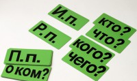 Набор магнитных карточек "Падежи" (фон зелёный) - fgospostavki.ru - Уфа
