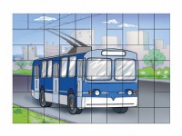Магнитный пазл "Троллейбус" - fgospostavki.ru - Уфа