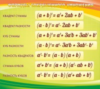 Стенд "Формулы сокращенного умножения" Вариант 3 - fgospostavki.ru - Уфа
