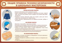 Стенд "Общие правила техники безопасности в школьных мастерских" - fgospostavki.ru - Уфа