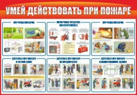 Стенд "Умей действовать при пожаре" - fgospostavki.ru - Уфа