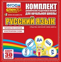 Динамические раздаточные пособия. Русский язык (веера). Читаем по слогам (слоги из двух букв). Конструируем слова (слоги из двух и трех букв). - fgospostavki.ru - Уфа
