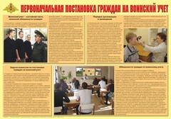 Плакат "Первоначальная постановка граждан на воинский учет" - fgospostavki.ru - Уфа