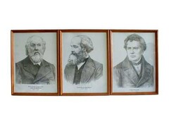 Портреты выдающихся физиков (деревянная рамка, под стеклом) - fgospostavki.ru - Уфа