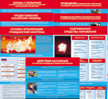 Комплект таблиц "Основы гражданской обороны (МЧС РФ)" 13 штук. - fgospostavki.ru - Уфа