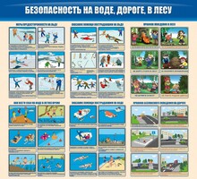 Стенд "Безопасность на воде, дороге, в лесу" - fgospostavki.ru - Уфа