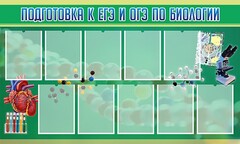 Стенд "Подготовка к ЕГЭ и ОГЭ по биологии" Вариант 2 - fgospostavki.ru - Уфа