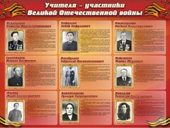 Стенд "Учителя-участники Великой Отечественной войны" - fgospostavki.ru - Уфа