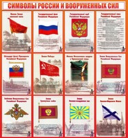 Стенд "Символы России и вооруженных сил" - fgospostavki.ru - Уфа