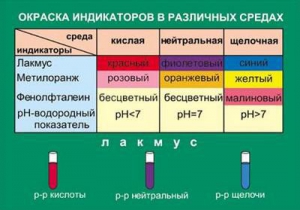 Таблица. Окраска индикаторов в различных средах. - fgospostavki.ru - Уфа