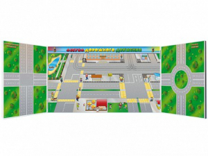 Доска магнитно-маркерная комбинированная, панорамная, трехэлементная "Азбука дорожного движения" - fgospostavki.ru - Уфа
