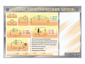 Электрифицированный стенд "Схемы электрических цепей" с маркерными полями - fgospostavki.ru - Уфа