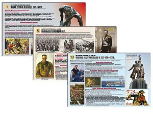 Комплект таблиц по истории "История России XX - XXI вв." раздаточные (цветные, ламинированные, А4, 12 штук) - fgospostavki.ru - Уфа