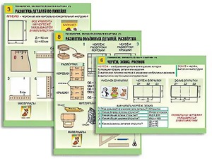 Комплект таблиц "Технология. Обработка бумаги и картона-1" (8 таблиц, А1, ламинированные, с раздаточным материалом) - fgospostavki.ru - Уфа