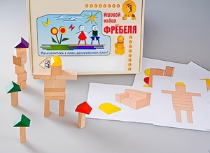 Игровой набор Фребеля "Конструктор деревянный без соединений-3" (Серия "Эксперимент") - fgospostavki.ru - Уфа