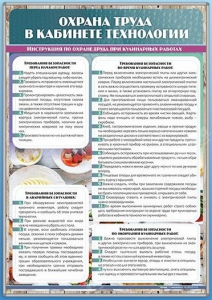 Стенд "Охрана труда в кабинете технологии" - fgospostavki.ru - Уфа