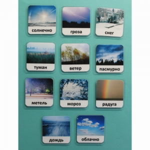 Набор карточек "Погода" (с фотографиями) - fgospostavki.ru - Уфа
