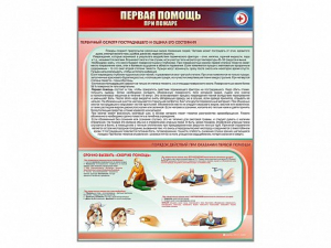 Стенд "Первая помощь при пожаре" - fgospostavki.ru - Уфа