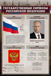 Стенд "Государственные символы Российской Федерации" - fgospostavki.ru - Уфа