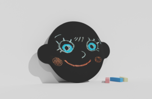 Фигурная грифельная меловая доска на тему эмоций - fgospostavki.ru - Уфа