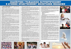 Стенд "Содействие гражданско-патриотическому и духовно-нравственному воспитанию молодежи" - fgospostavki.ru - Уфа