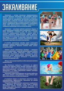 Стенд "Закаливание" - fgospostavki.ru - Уфа