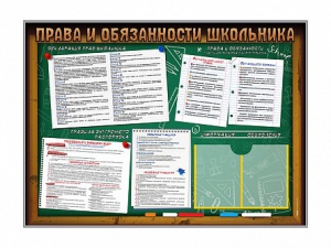 Стенд-уголок "Права и обязанности школьника" - fgospostavki.ru - Уфа