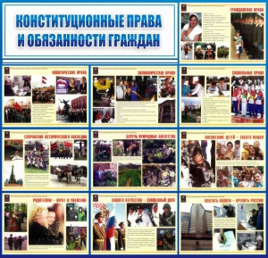 Стенд "Конституционные права и обязанности граждан" - fgospostavki.ru - Уфа