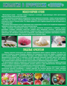 Стенд "Биология в профессии "повар"" - fgospostavki.ru - Уфа