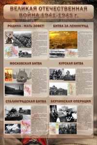 Стенд "Великая Отечественная война" (битвы) - fgospostavki.ru - Уфа