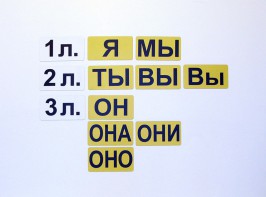 Набор магнитных карточек "Личные местоимения" (фон жёлтый) - fgospostavki.ru - Уфа