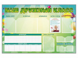 Стенд-уголок магнитно-маркерный "Наш дружный класс" - fgospostavki.ru - Уфа