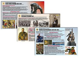 Комплект таблиц по истории "История России XX - XXI вв." раздаточные (цветные, ламинированные, А4, 12 штук) - fgospostavki.ru - Уфа