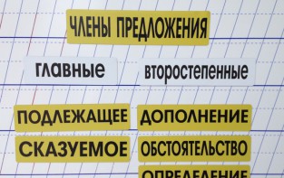 Набор магнитных карточек "Члены предложения" (фон жёлтый) - fgospostavki.ru - Уфа