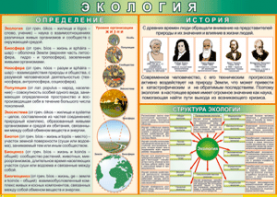 Таблица "Экология. Определения и история" (100х140 сантиметров, винил) - fgospostavki.ru - Уфа