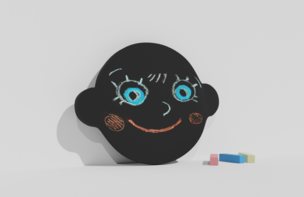 Фигурная грифельная меловая доска на тему эмоций - fgospostavki.ru - Уфа