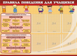 Стенд "Правила поведения для учащихся" - fgospostavki.ru - Уфа