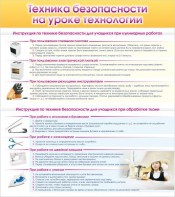 Стенд "Техника безопасности на уроке технологии" - fgospostavki.ru - Уфа