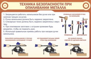 Стенд "Техника безопасности при опиливании металла" - fgospostavki.ru - Уфа