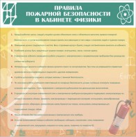 Стенд "Правила пожарной безопасности в кабинете физики" - fgospostavki.ru - Уфа