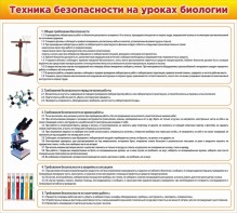 Стенд "Техника безопасности на уроках биологии" Вариант 2 - fgospostavki.ru - Уфа