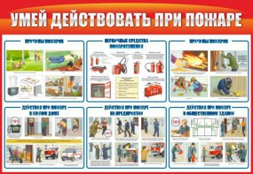 Стенд "Умей действовать при пожаре" - fgospostavki.ru - Уфа